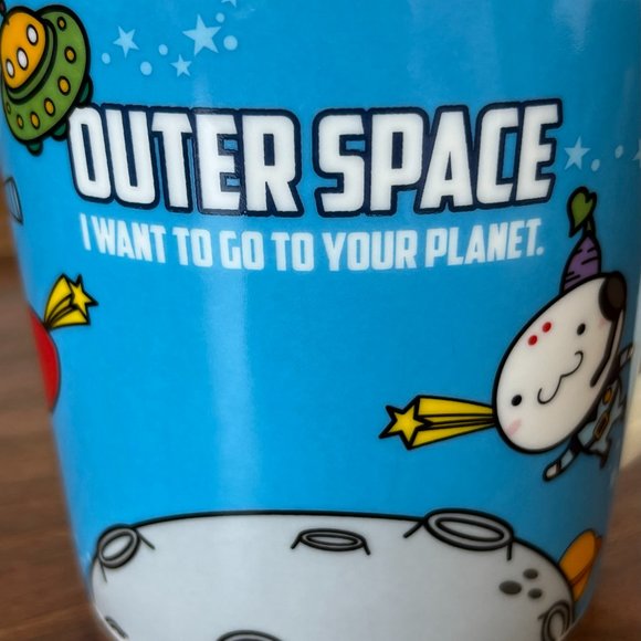 Din Tai Fung Bao Bao Family "Outer Space" Mug Taiwan | Rocket Ship Coffee Cup - Picture 6 of 11